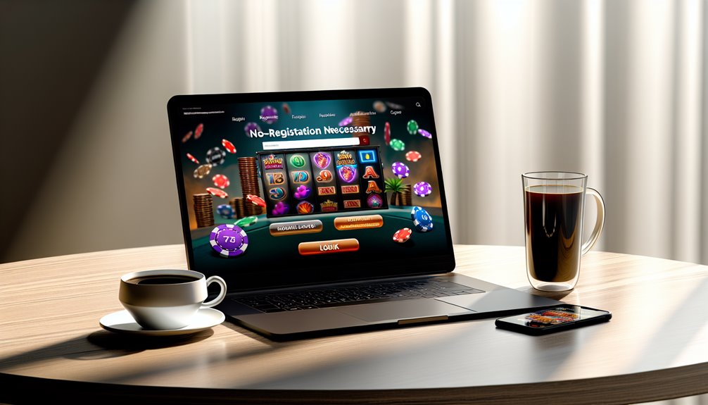 nopea kirjautuminen ilman rekisteröitymistä kasino-opas